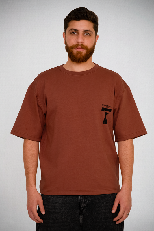 Live For Real Tee – Earth Brown 7