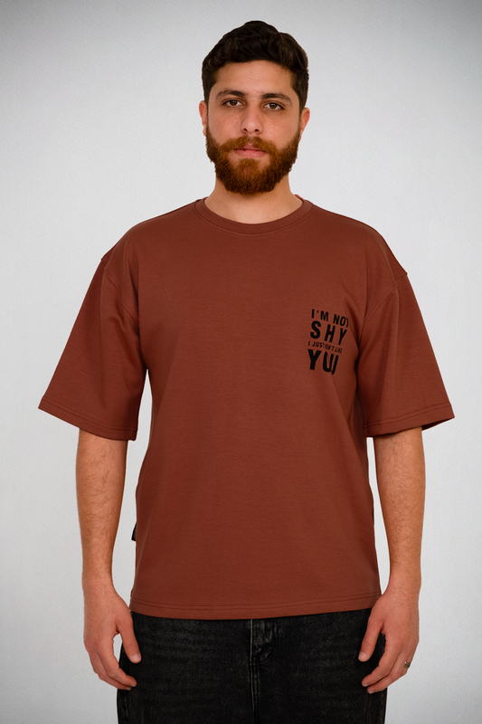 Not Shy Tee – Rust Bold Statement