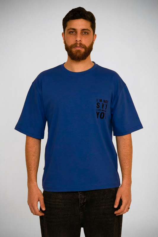 Not Shy Tee – Royal Blue Statement