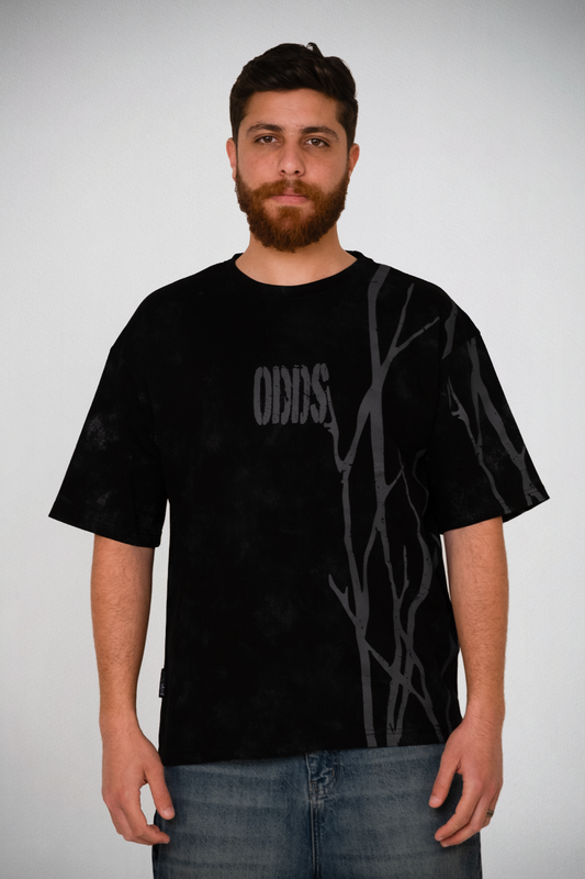Shadow Roots Tee – Midnight Black