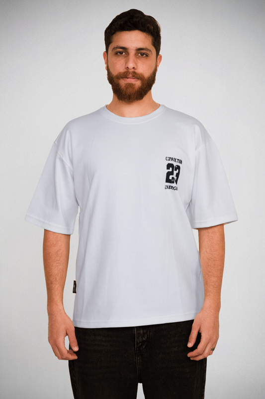 Conviction 23 Tee – White Edition