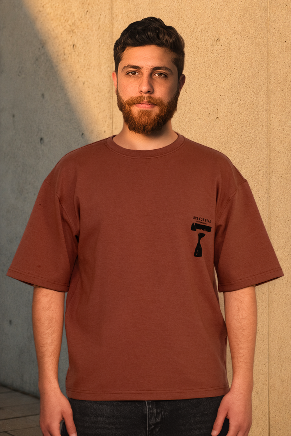 Live For Real Tee – Earth Brown 7
