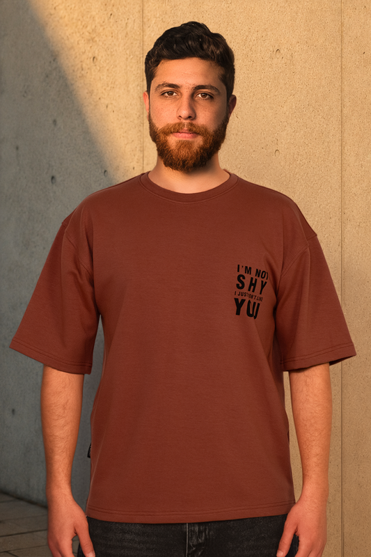 Not Shy Tee – Rust Bold Statement