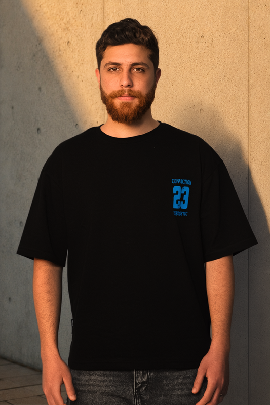 Conviction 23 Oversized Tee – Black