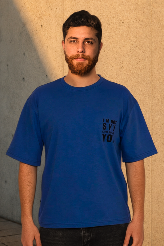 Not Shy Tee – Royal Blue Statement