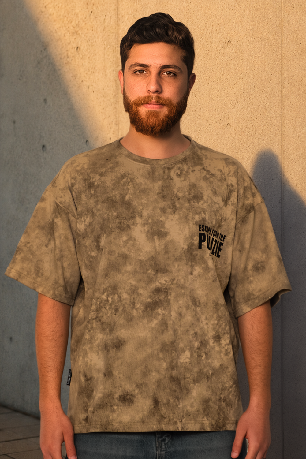 Desert Fade Statement Tee – Sand Wash