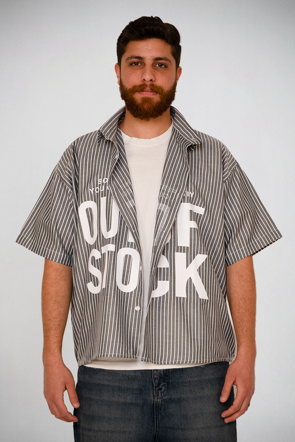 Mono Stripe “Out of Stock” Shirt – Urban Edition