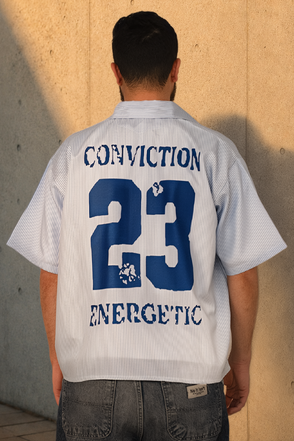 Conviction 23 Pinstripe Shirt – Blue Edition