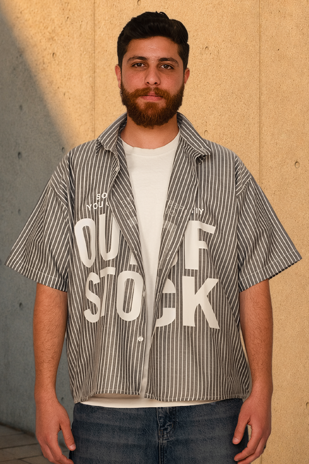 Mono Stripe “Out of Stock” Shirt – Urban Edition